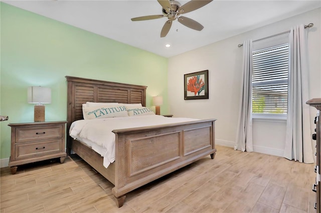 bedroom with ceiling fan