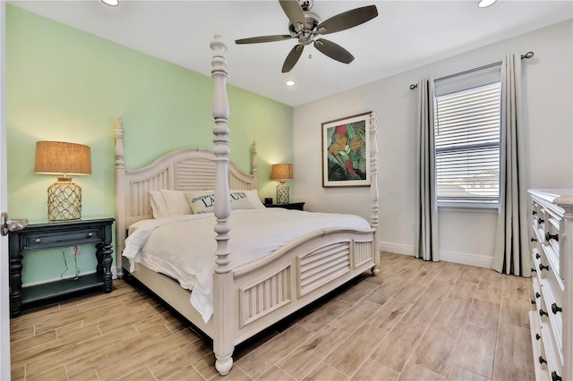 bedroom with ceiling fan