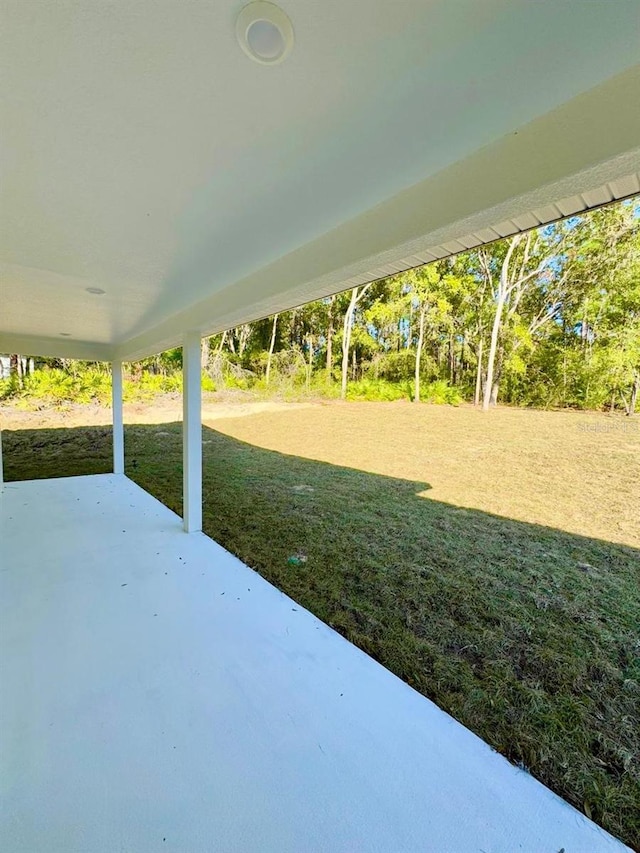 view of yard with a patio area