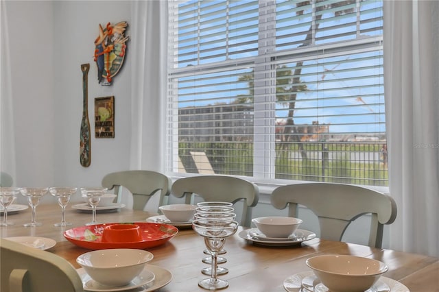 view of dining room