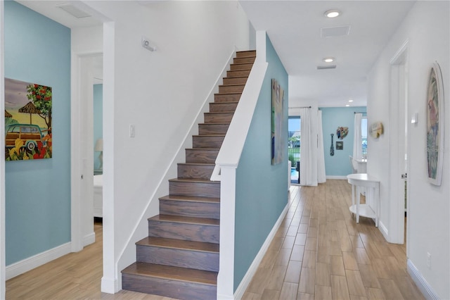 interior space featuring light wood-type flooring