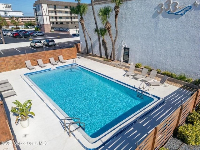 view of pool with a patio area