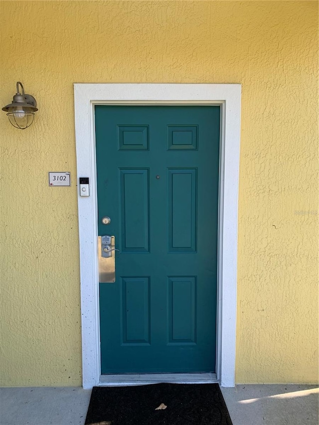 view of doorway to property