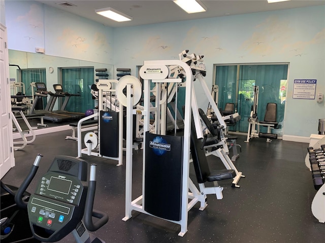 view of exercise room