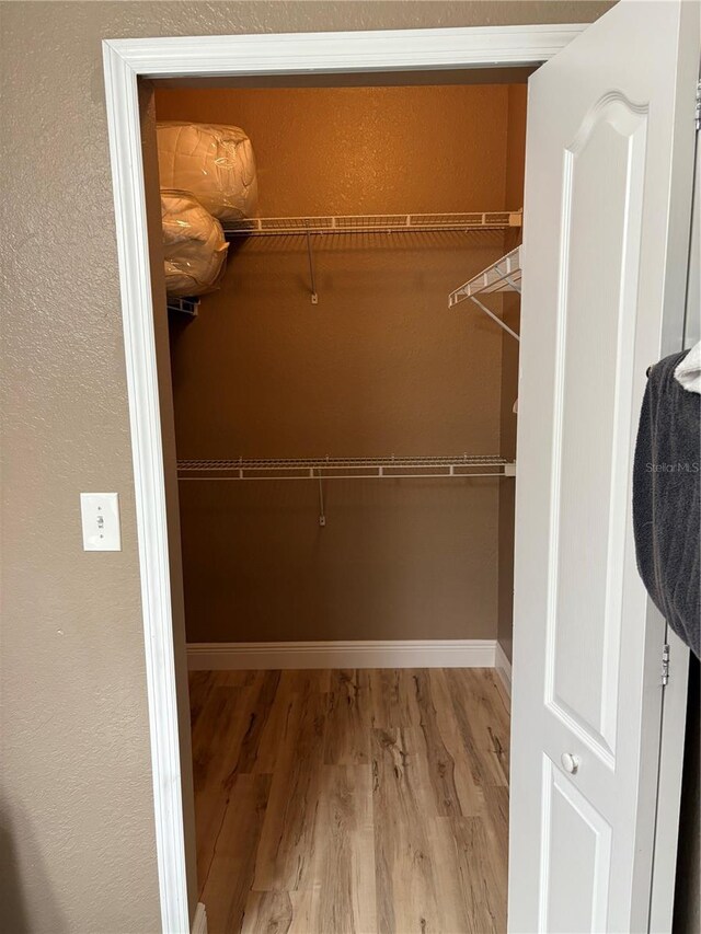 spacious closet with light wood-style floors