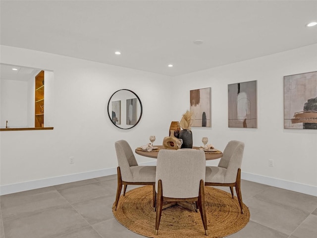 view of dining room