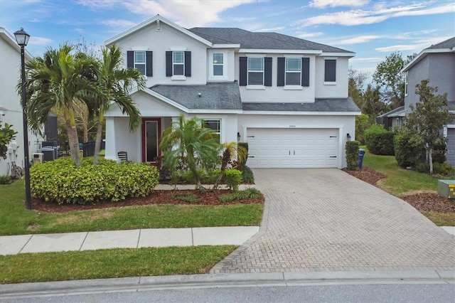 view of front of home featuring a garage