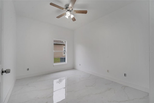 empty room with ceiling fan