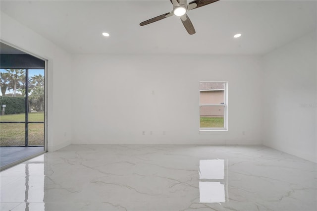 empty room with ceiling fan