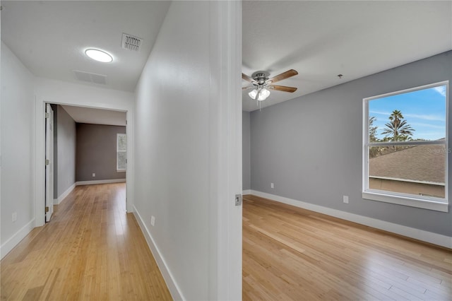 hall featuring light hardwood / wood-style flooring