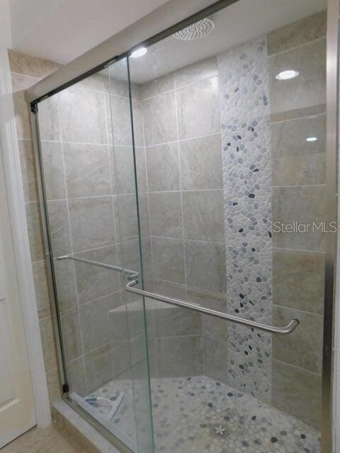 bathroom with walk in shower