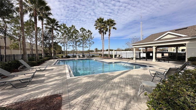 view of pool featuring a patio area