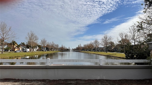 view of water feature