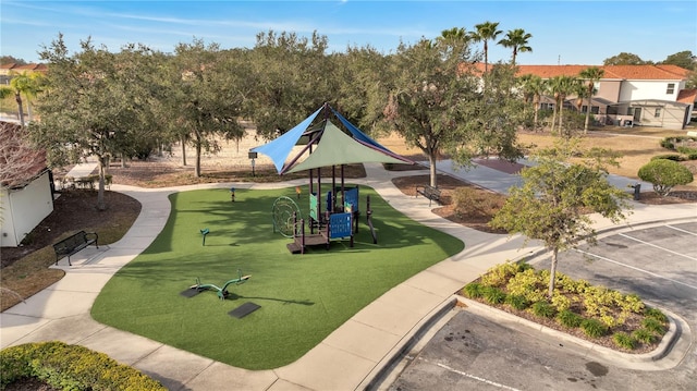 view of community featuring a playground