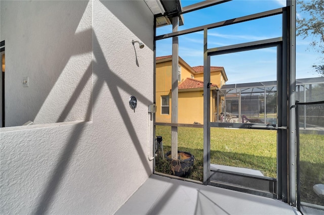 view of sunroom