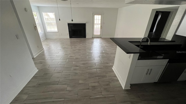 5587 Devonbriar Way Unit 104, Orlando, FL 32822 - living room with plenty of natural light, baseboards, and a fireplace