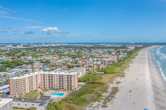 7520 Ridgewood Ave Unit 205, Cape Canaveral, FL 32920 - aerial view featuring a city view, a view of the beach, and a water view