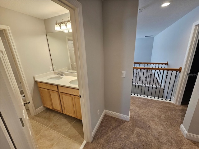 bathroom featuring vanity and tile patterned floors