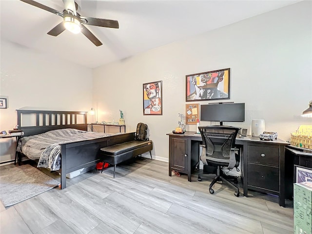 bedroom featuring light hardwood / wood-style flooring