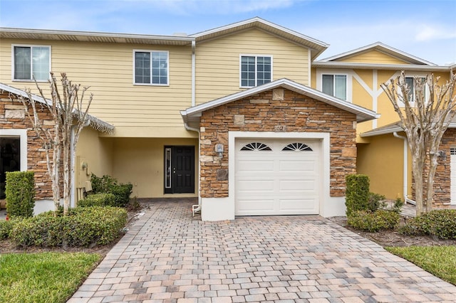 view of front of home featuring a garage