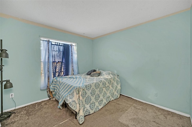 bedroom with carpet