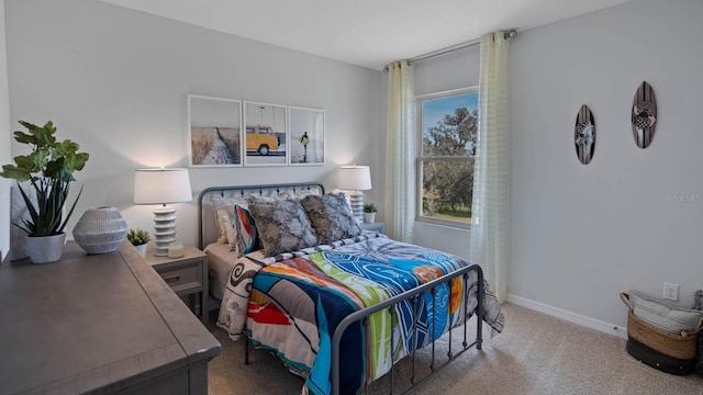 bedroom featuring carpet flooring