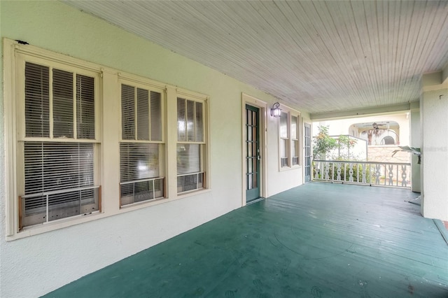 view of patio featuring a porch