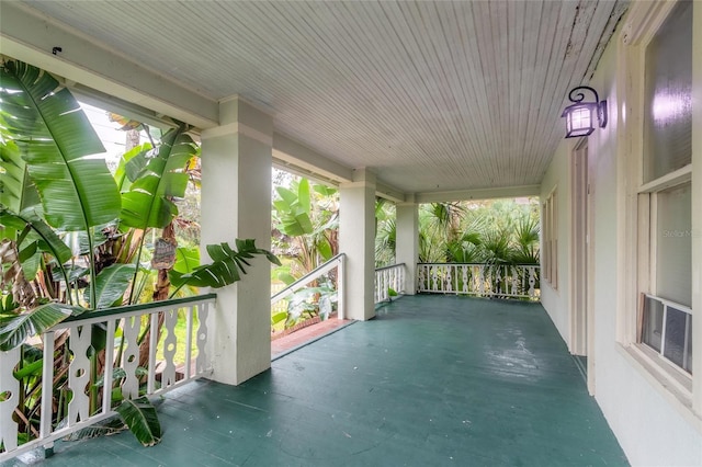 view of patio featuring a porch