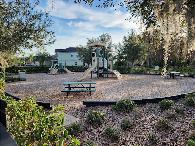 view of jungle gym