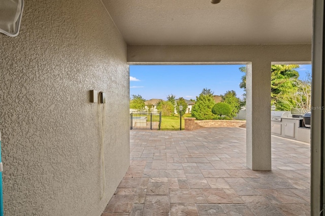 view of patio featuring area for grilling