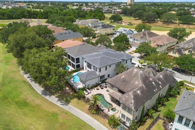 drone / aerial view featuring a residential view