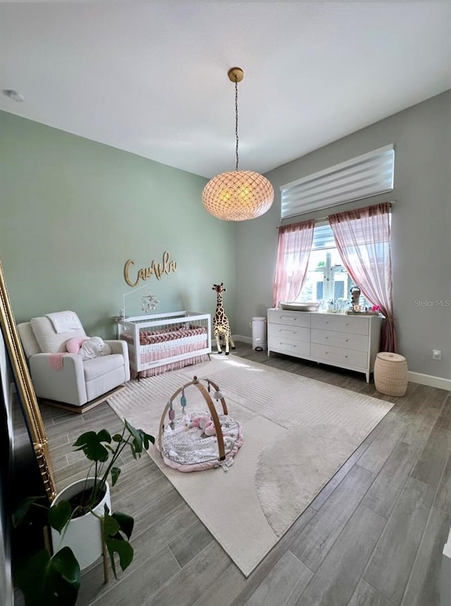 unfurnished bedroom with wood-type flooring