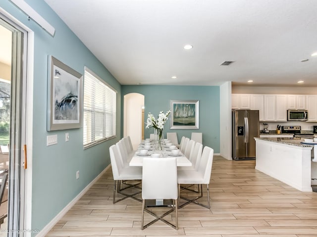 view of dining area