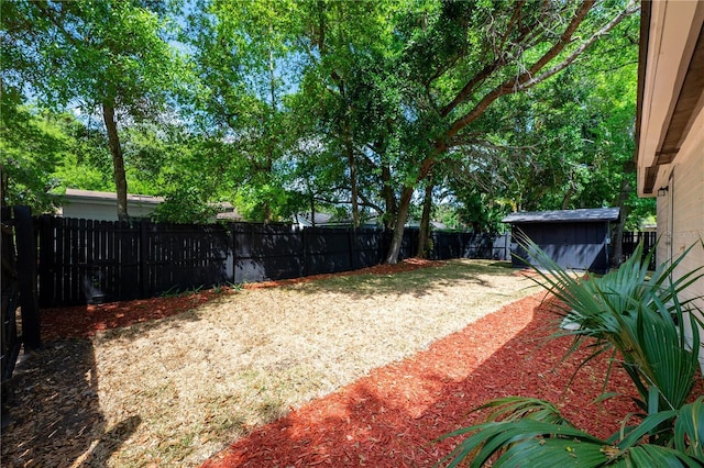 2803 E Pine St, Orlando, FL 32803 - view of yard with a fenced backyard and an outbuilding