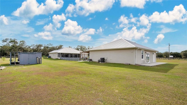 exterior space with a lawn