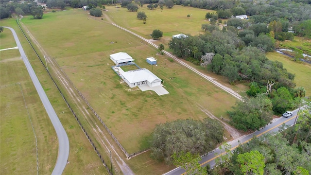 bird's eye view featuring a rural view