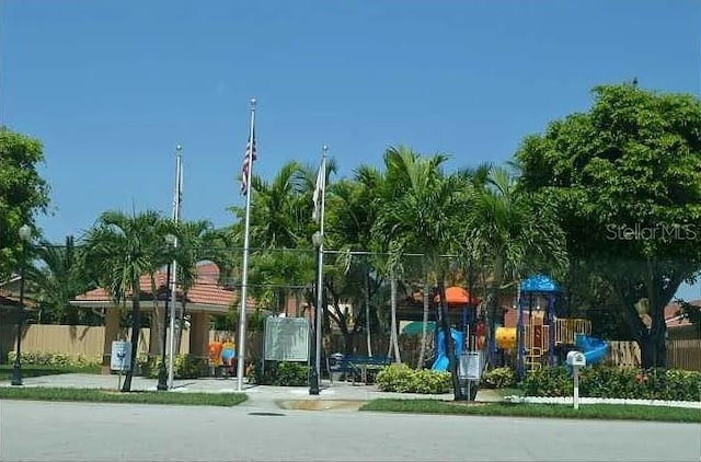 view of property's community featuring a playground