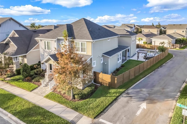 exterior space with a front lawn