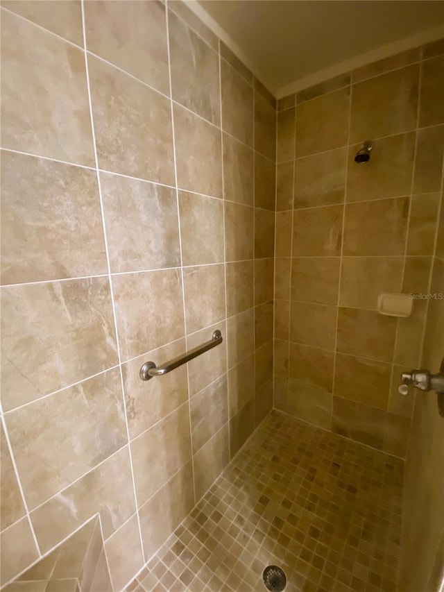 bathroom with tiled shower