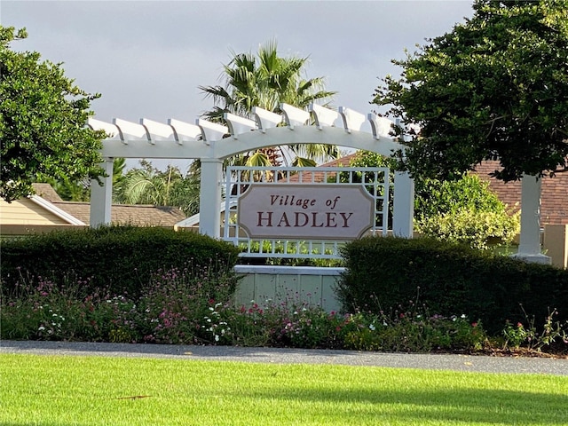 view of community sign