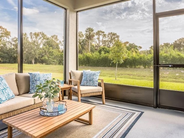 view of sunroom