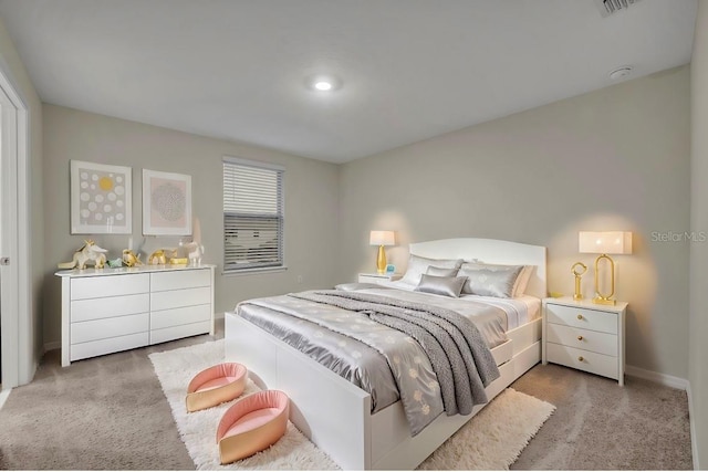 view of carpeted bedroom