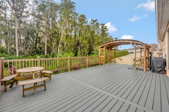 view of wooden deck