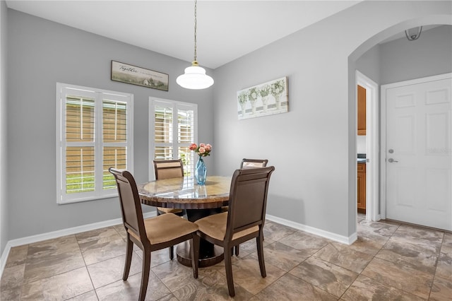 view of dining space