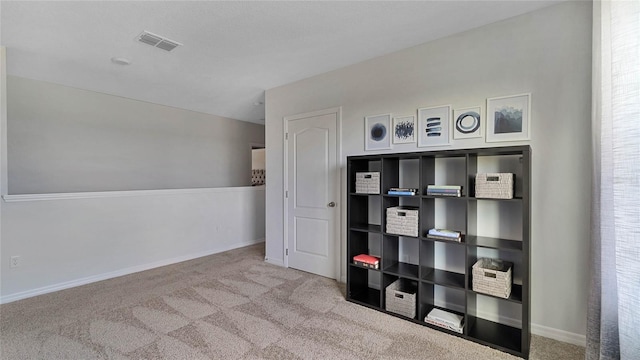 bedroom featuring carpet