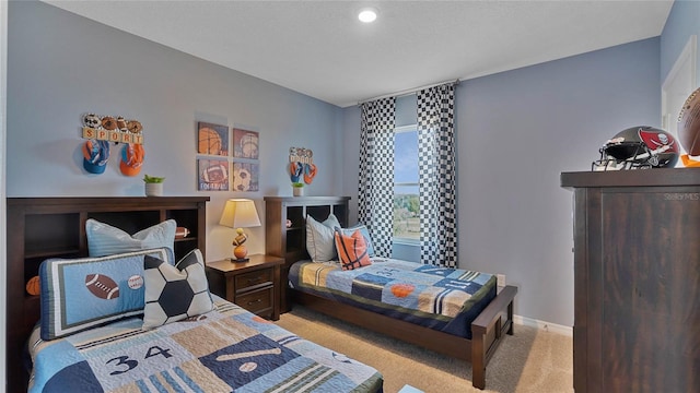 view of carpeted bedroom