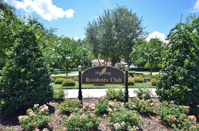 view of community sign