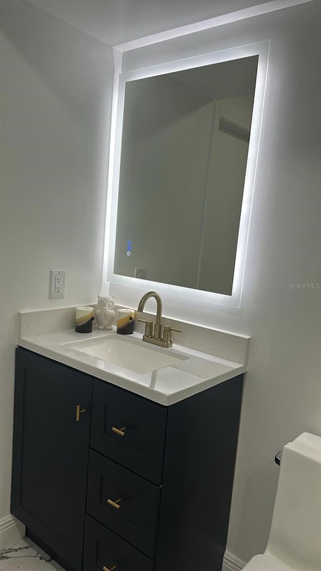 bathroom with vanity