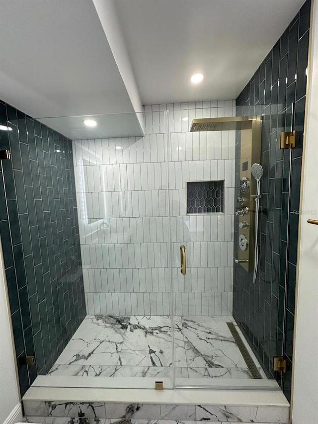 bathroom with walk in shower