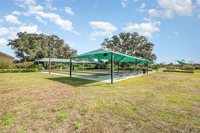 view of community with a yard